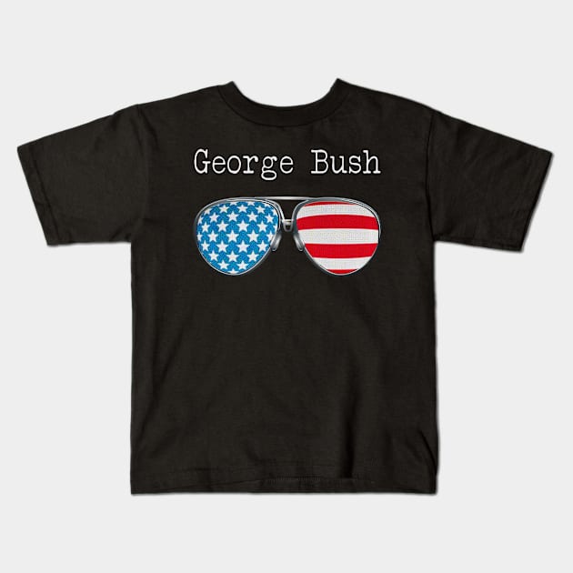 AMERICA PILOT GLASSES GEORGE BUSH Kids T-Shirt by SAMELVES